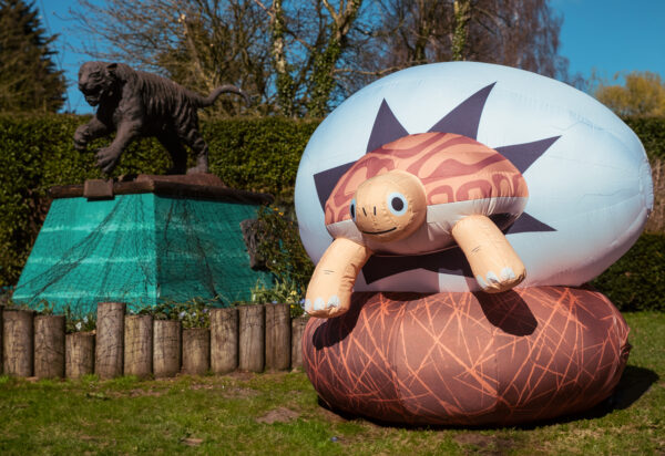 Giant inflatable egg safari at Banham Zoo